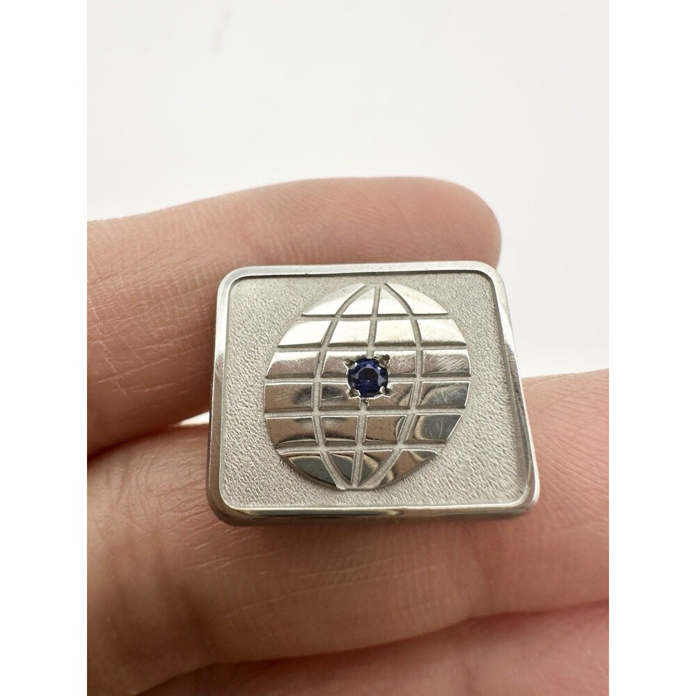 Vintage Sterling Silver Blue Sapphire Tharpe Pin